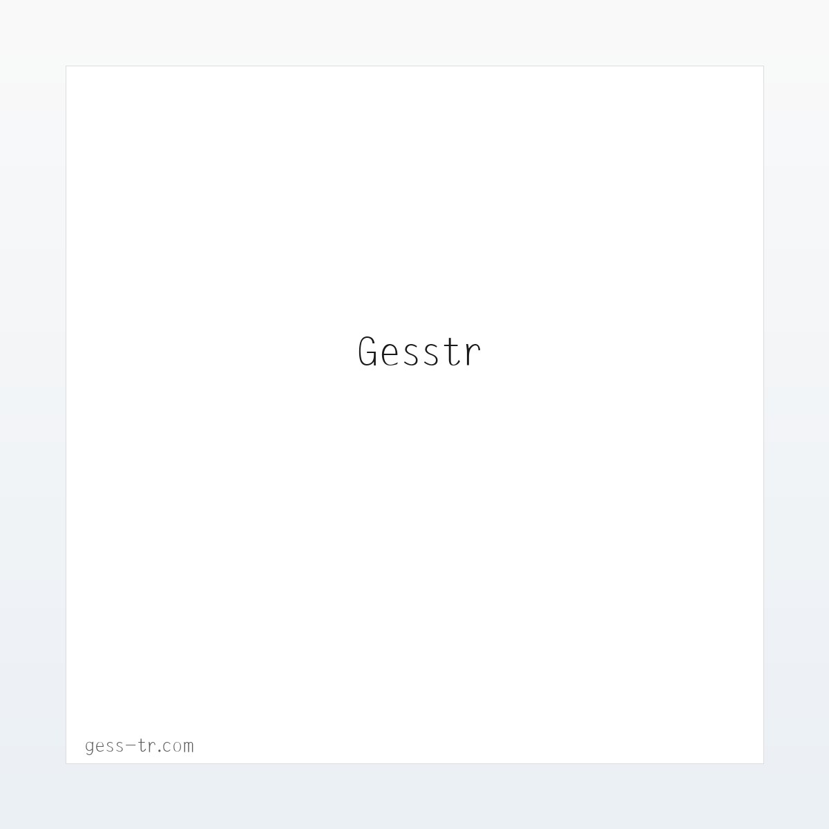 Gesstr 方图