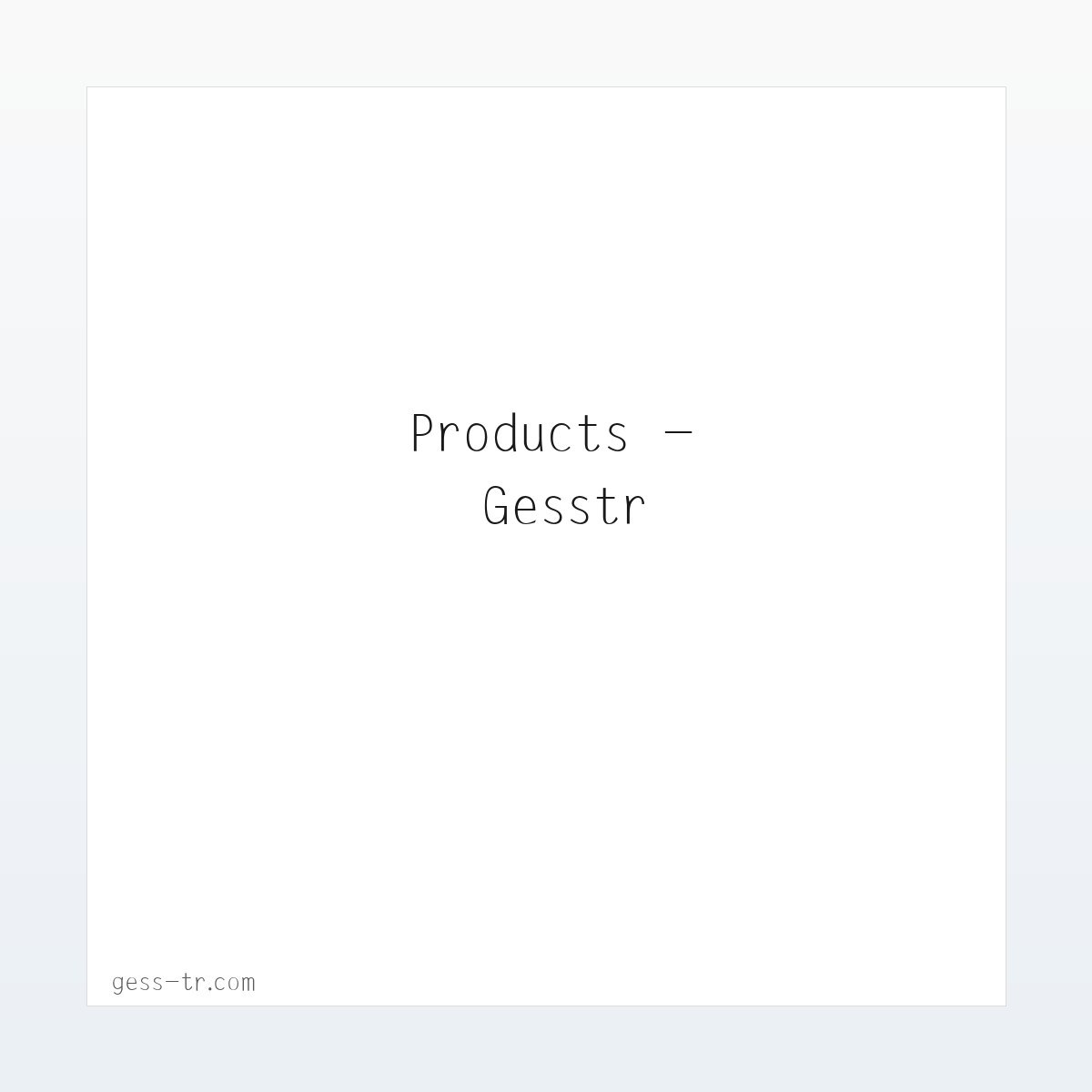 Products - Gesstr 方图